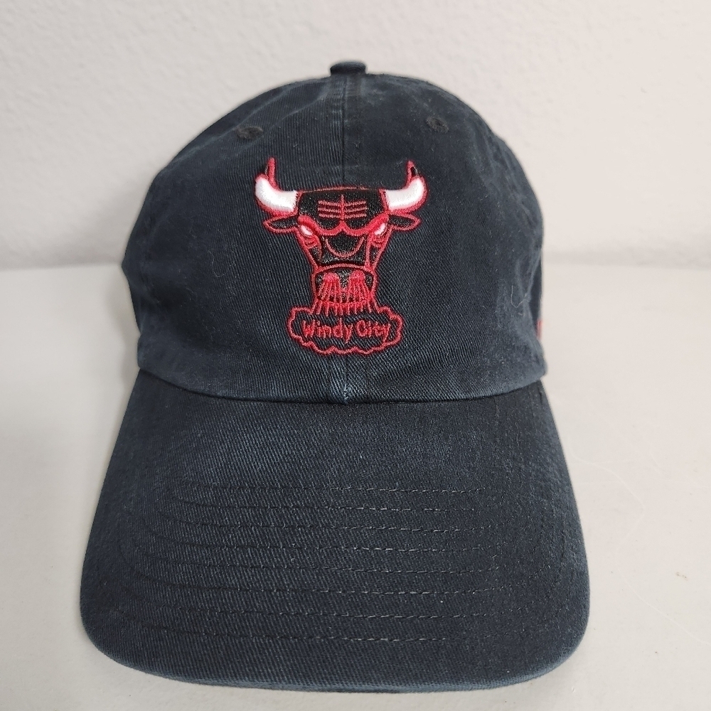Chicago Bulls Windy City 47 Brand Hardwood Classic Black Strapback Baseball Cap